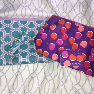 Clinique Makeup Bags, Lipstick, and Eyeshadow